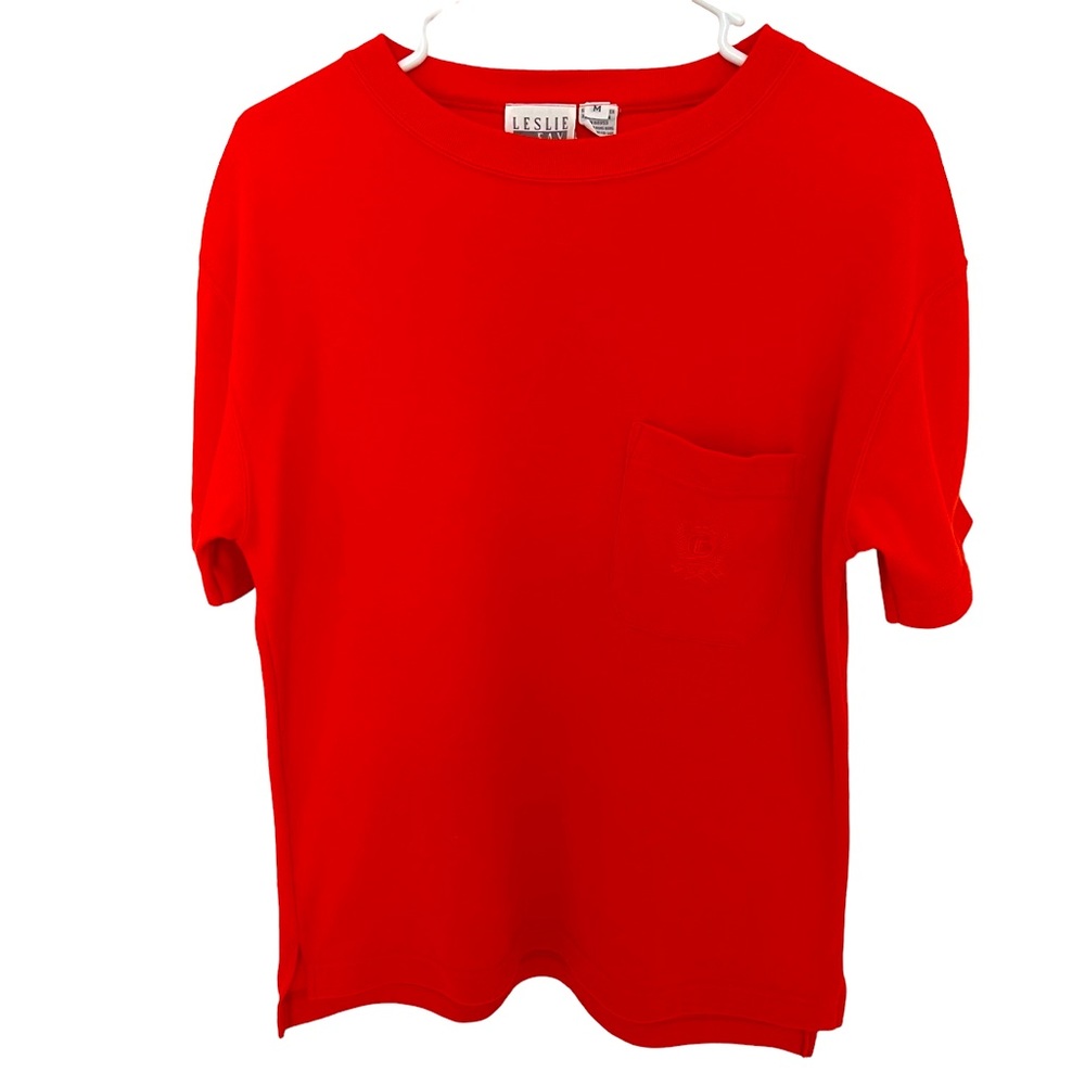 Leslie Fay Sportswear Women’s Orange Short Sleeve T-Shirt Size Medium
